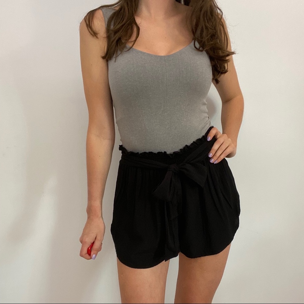 LAST ONE!! Black Shorts with Front Tie - Picture 4 of 6